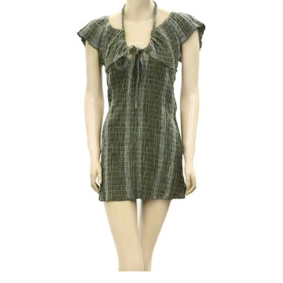 Free People Jungle Green tie dress - Picture 3 of 7